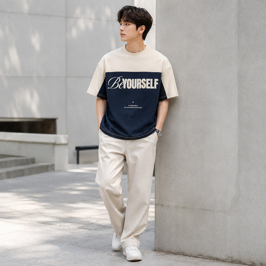 HYYPE Navy Blue Be Yourself Oversized T-Shirt