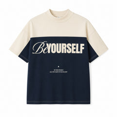 HYYPE Navy Blue Be Yourself Oversized T-Shirt