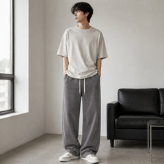 HYYPE Grey Straight Fit Korean Trouser