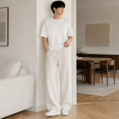 HYYPE White Straight Fit Korean Trouser
