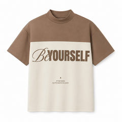 HYYPE Beige Be Yourself Oversized T-Shirt