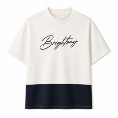 HYYPE White Brightong Contrast Panel T-Shirt