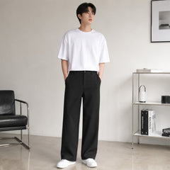 HYYPE Black Korean Straight Fit Tailored Trouser