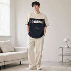 HYYPE Navy Blue Be Yourself Oversized T-Shirt