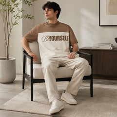 HYYPE Beige Be Yourself Oversized T-Shirt