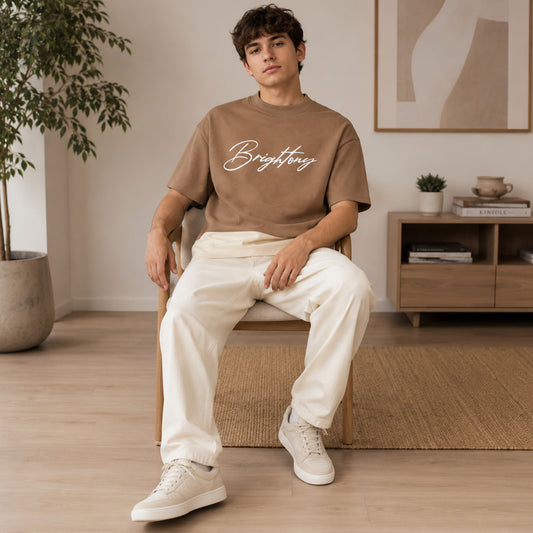 HYYPE Beige Brightong Graphic T-Shirt