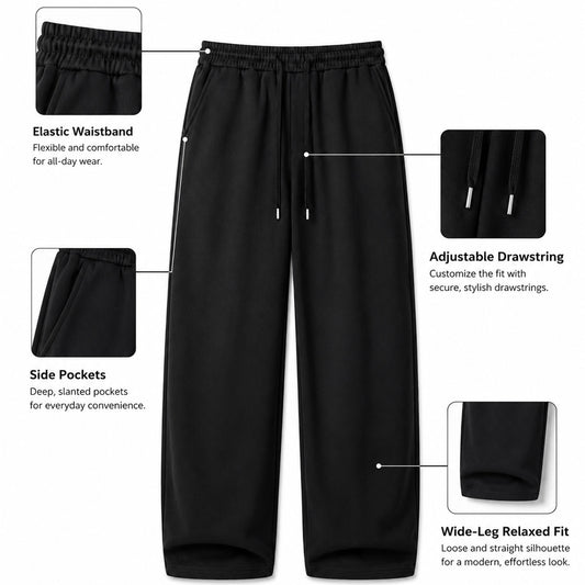 HYYPE Black Straight Fit Korean Trouser