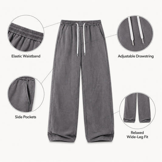 HYYPE Grey Straight Fit Korean Trouser