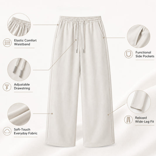 HYYPE White Straight Fit Korean Trouser