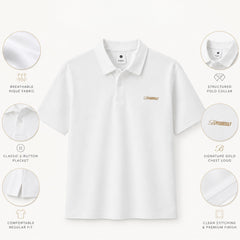 HYYPE White Be Yourself Embroidered Polo T-Shirt