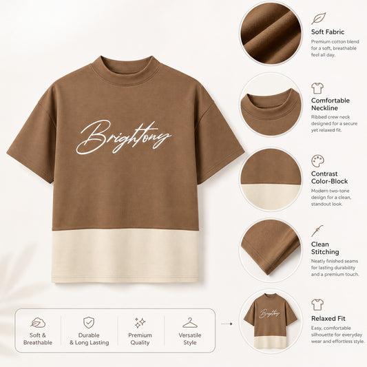 HYYPE Beige Brightong Graphic T-Shirt