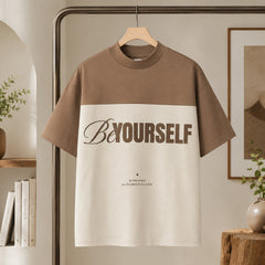 HYYPE Beige Be Yourself Oversized T-Shirt