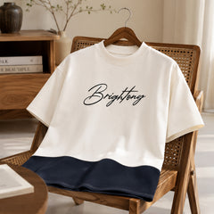 HYYPE White Brightong Contrast Panel T-Shirt