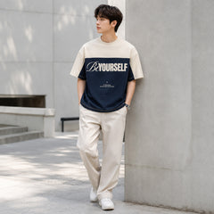 HYYPE Navy Blue Be Yourself Oversized T-Shirt