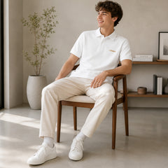 HYYPE White Be Yourself Embroidered Polo T-Shirt