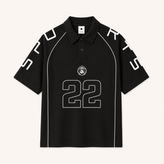 HYYPE Black Number Print Polo T-Shirt