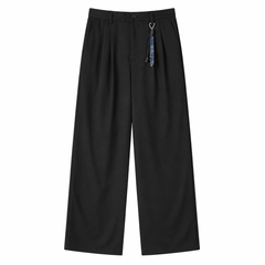 HYYPE Black Korean Loose Fit Trouser