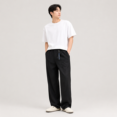 HYYPE Black Korean Loose Fit Trouser